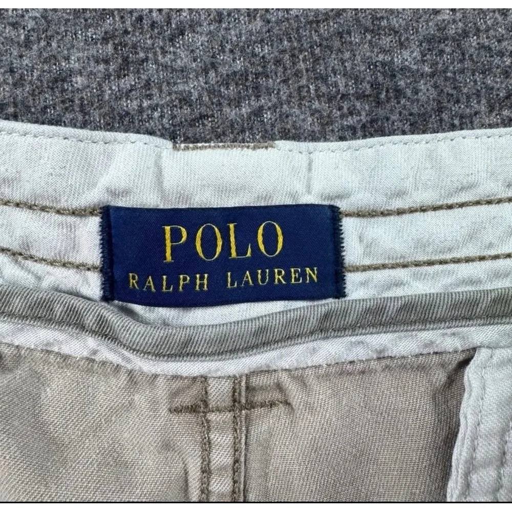 Polo Ralph Lauren Mens Classic Polo Chino Cargo Shorts Khaki Tan Size 36